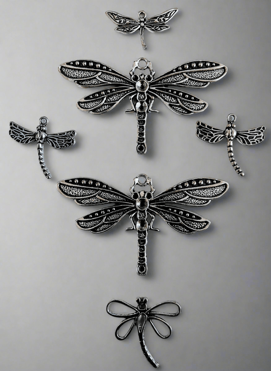 Dragonfly Pendant Craft & Jewellery Set 5pcs - Steampunkgearsa