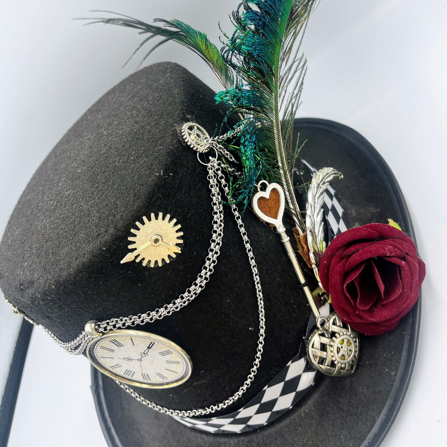 premium mad hatter tophat, steampunkgear