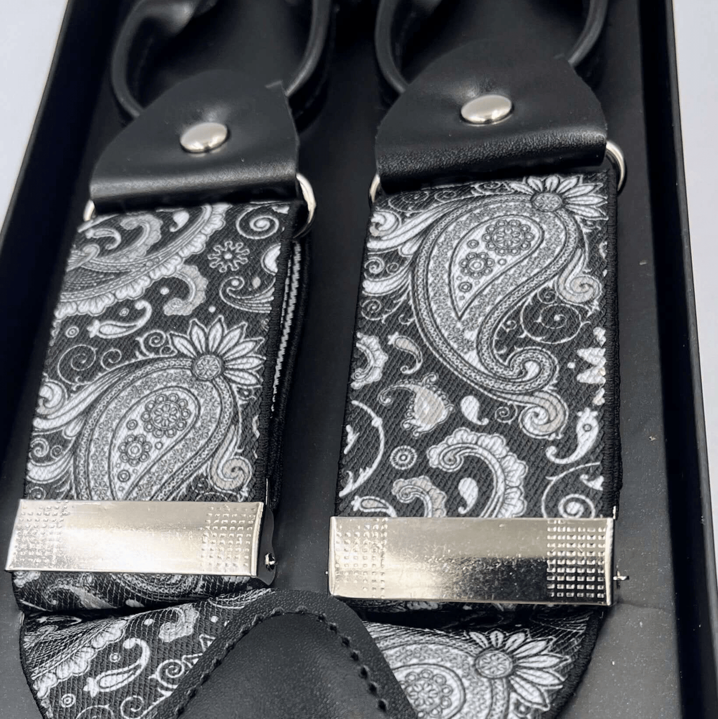 Steampunk heavy duty paisley patterned suspenders cross belts braces
premium quality fits large
