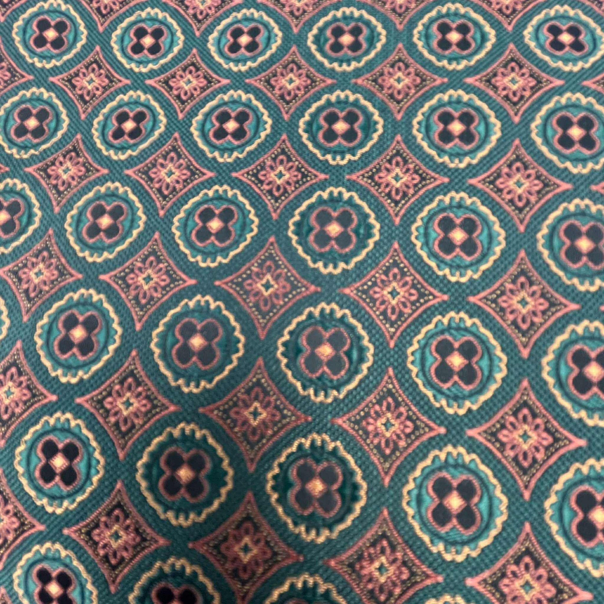 mens dark green&brown patterned Cravat - Steampunkgearsa