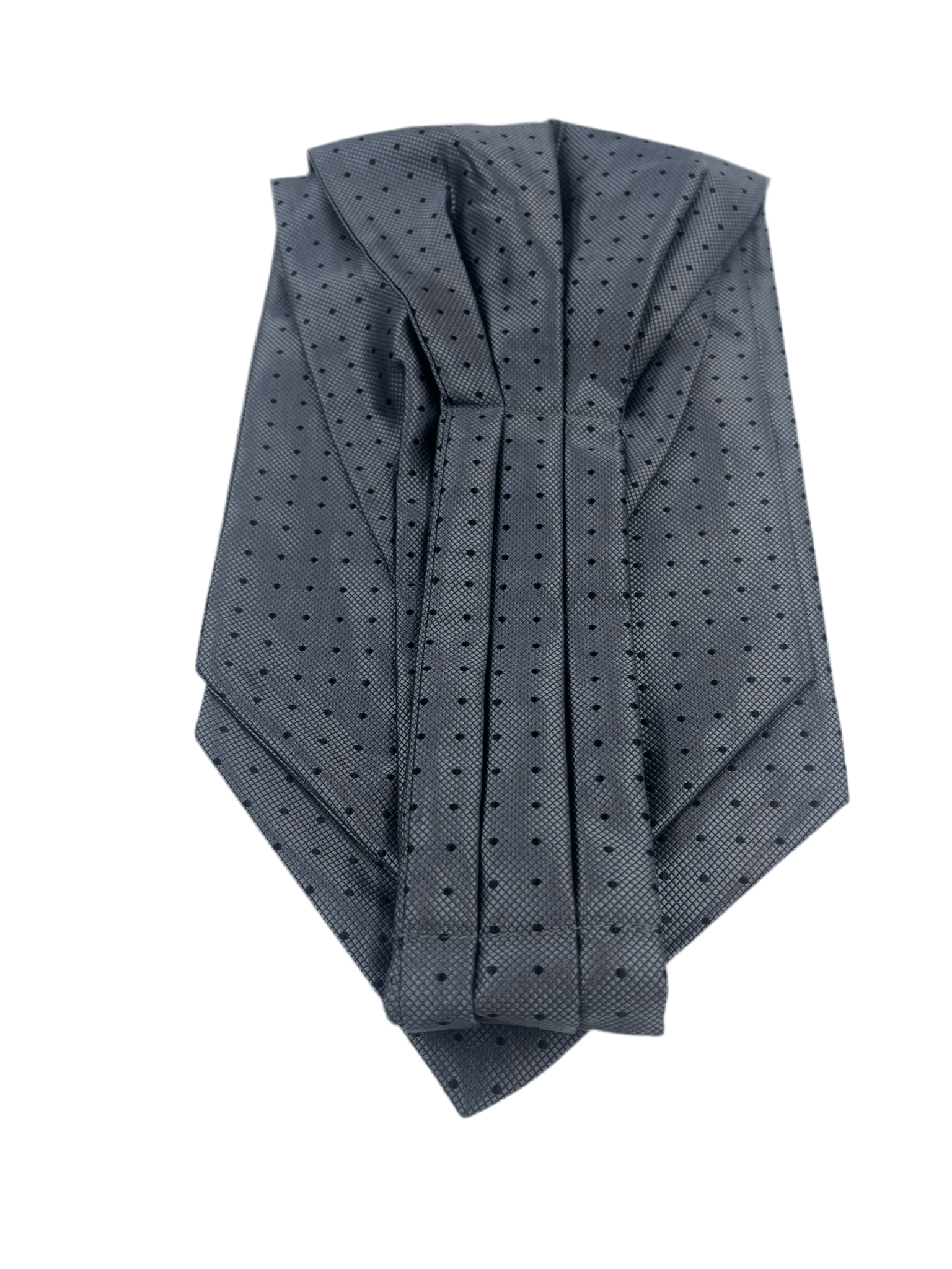 Mens Premium Cravats, grey With black Dots. Ascot Tie. - Steampunkgearsa