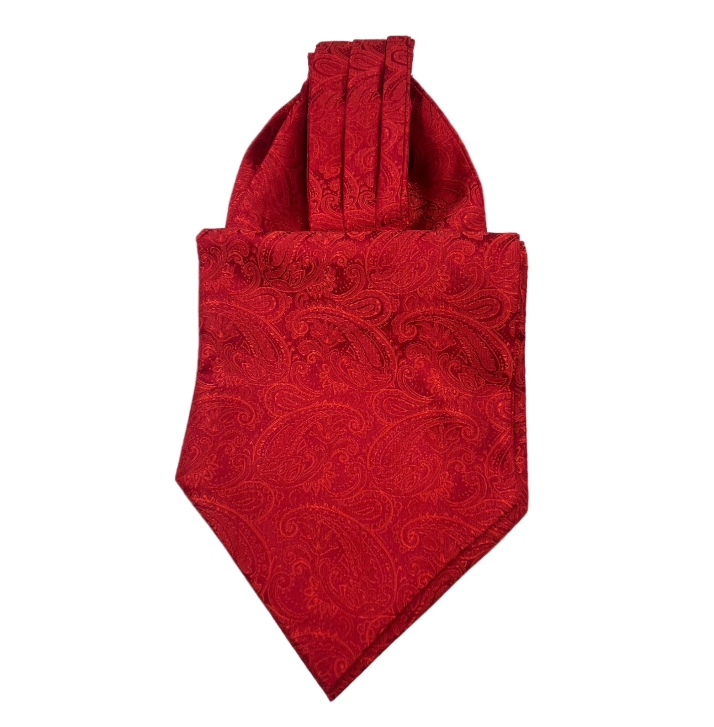Mens premium red paisley  Patterned  Cravat Ascot Tie