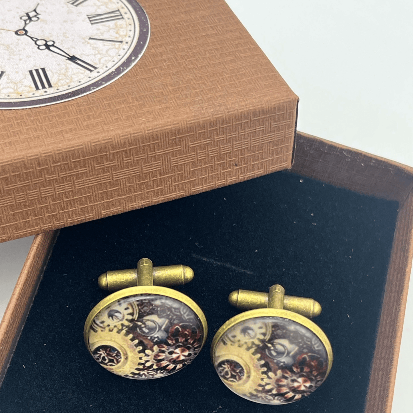 Mens Steampunk Style Cufflinks - Steampunkgearsa