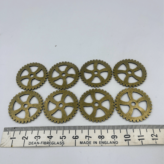 Metal Steampunk Craft Gears,30mm, Set Of 8. - Steampunkgearsa