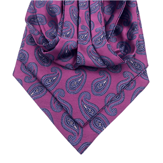 Pink&Purple paisley Cravat Ascot Tie