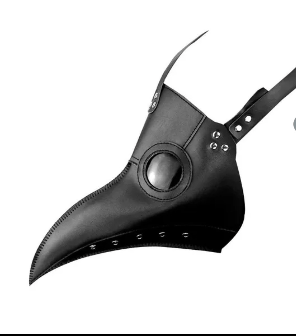 Premium Black Plague Doctor cosplay Mask - Steampunkgearsa