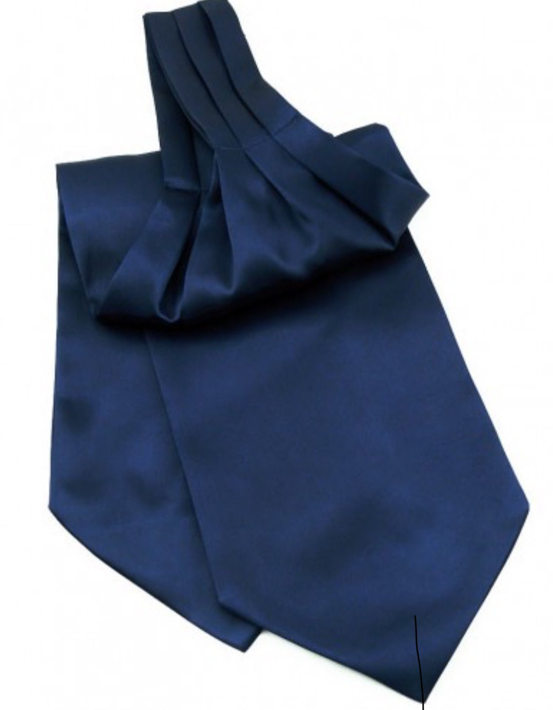 Premium navy blue cravat ascot tie -steampunk