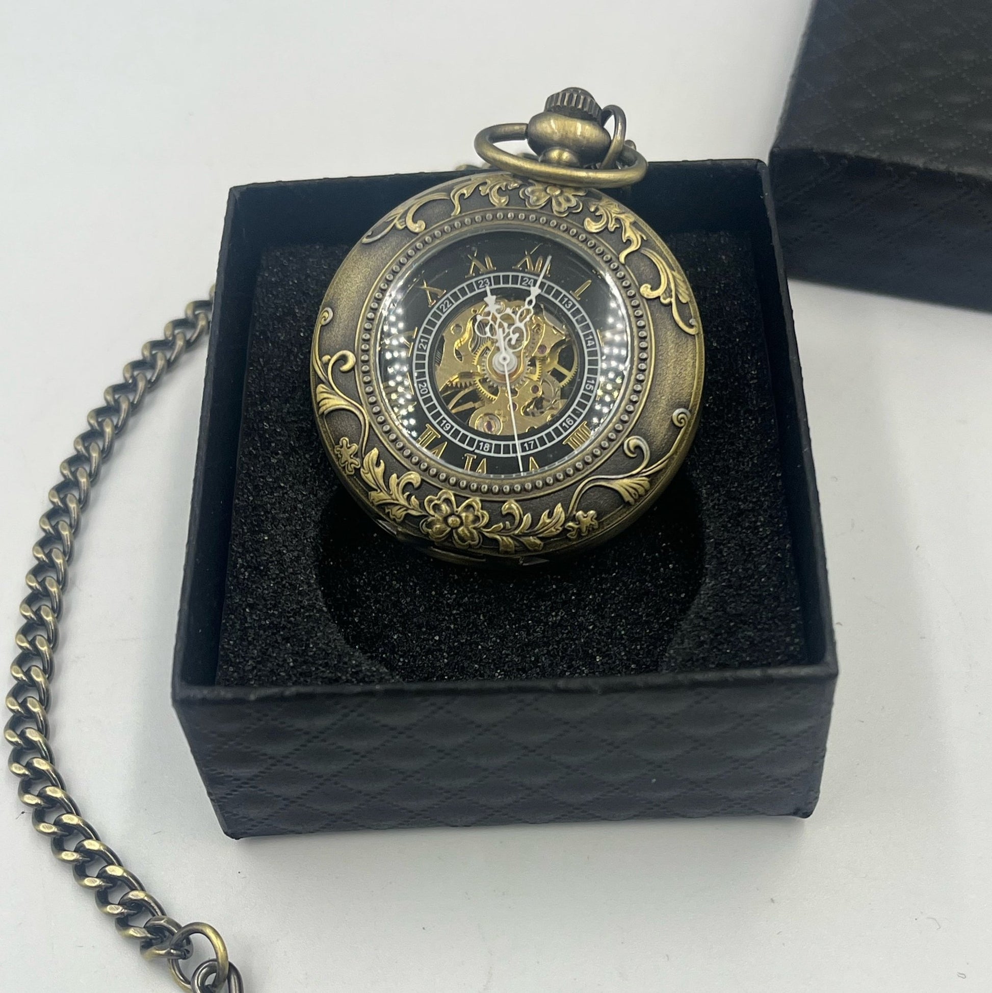 Steampunk luxurious mechanical pocket watch for men