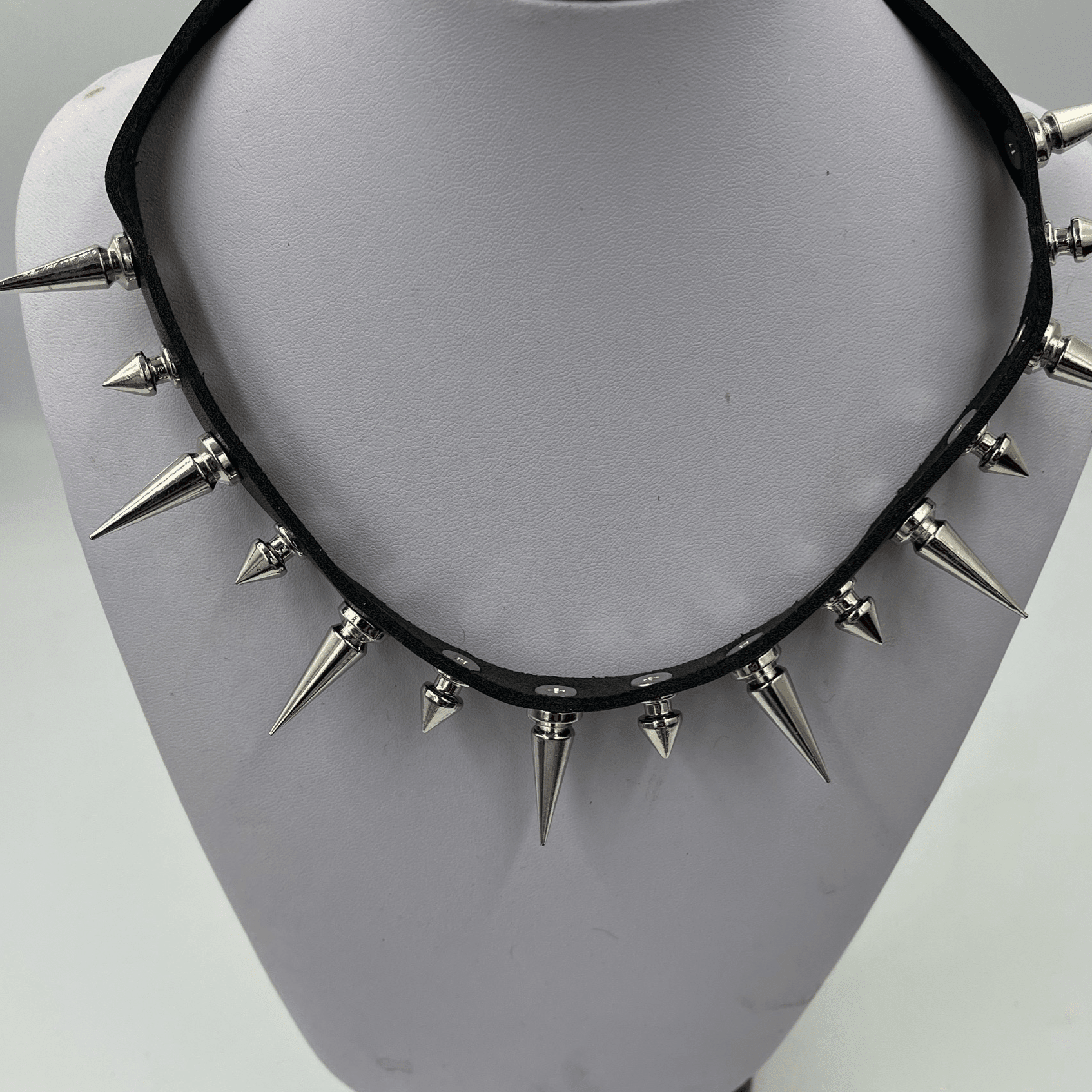 Punk leather Choker-Steampunkgearsa