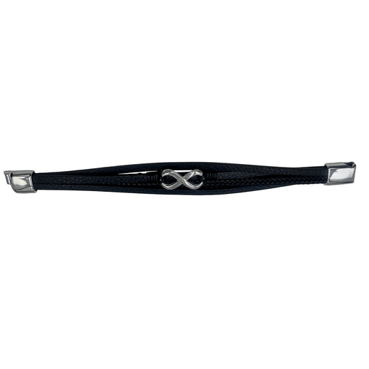 Unisex Infinity sign Bracelet, genuine leather,  21cm wrist.