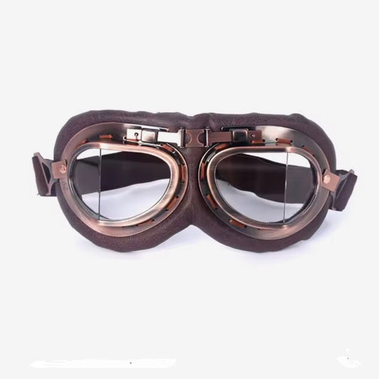 Retro Aviator Motorbike Goggles -SteampunkgearSa