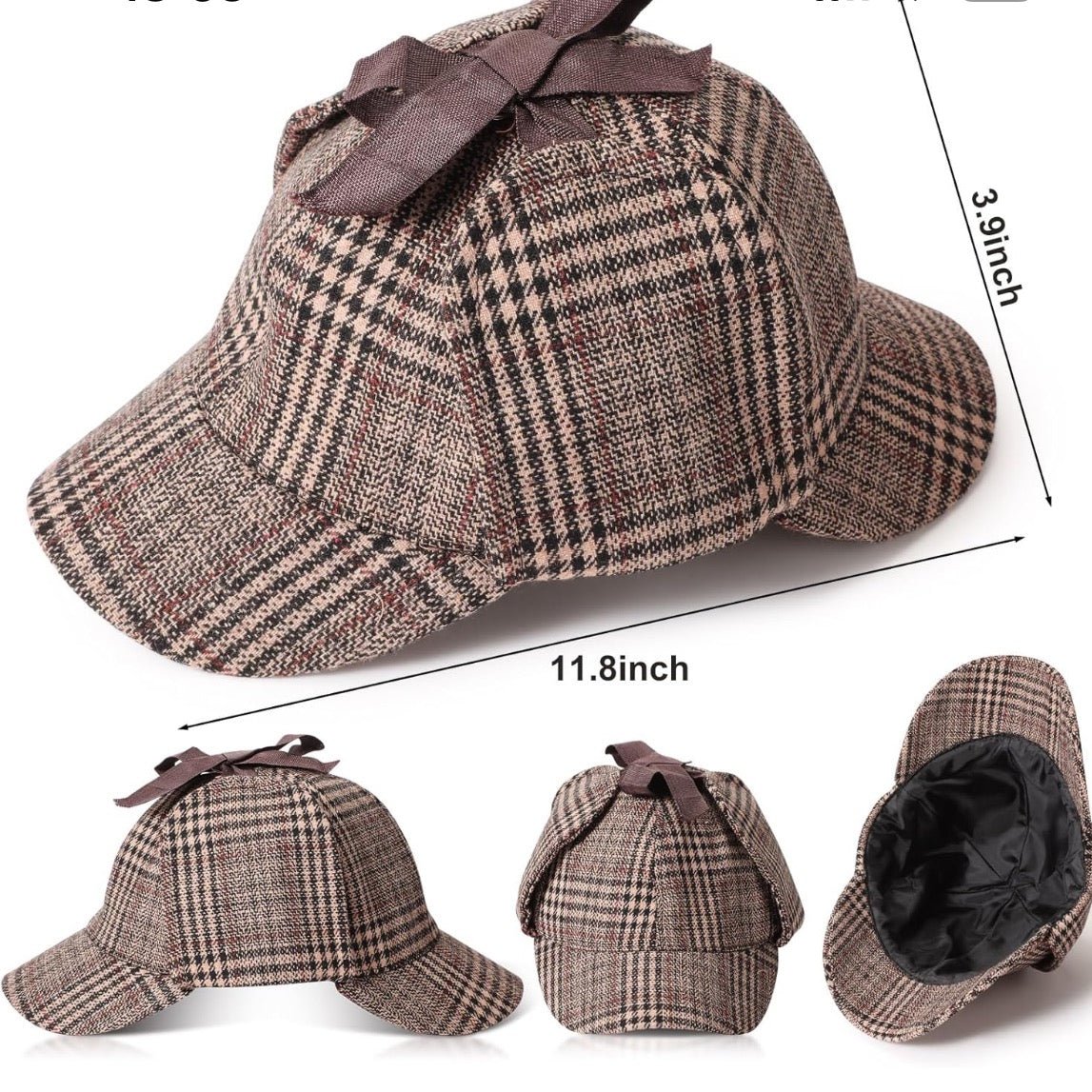 Sherlock Holmes Deerstalker Hat - Steampunkgearsa