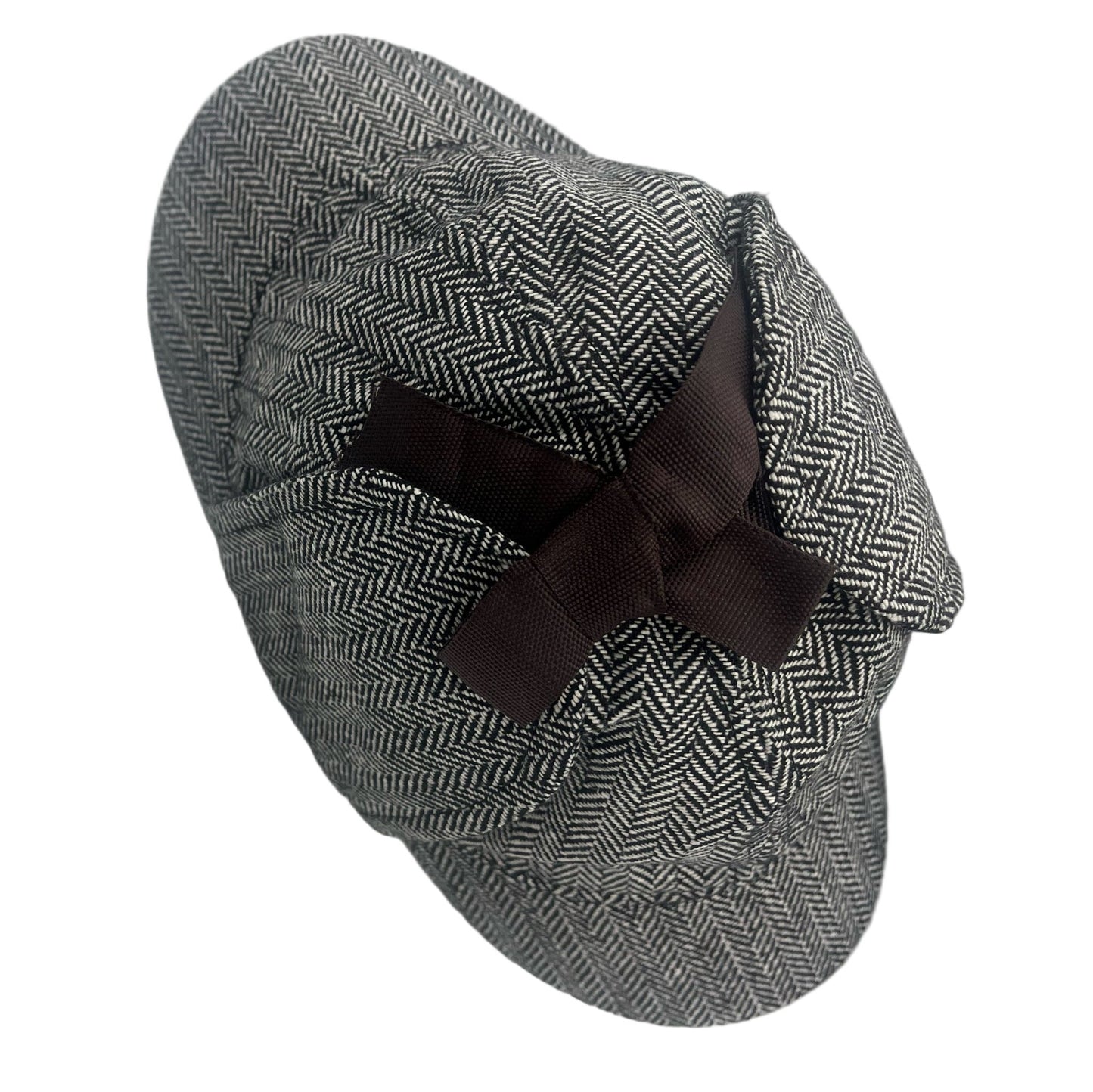 Steampunkgear-Grey tweed Victorian deerstalker hat