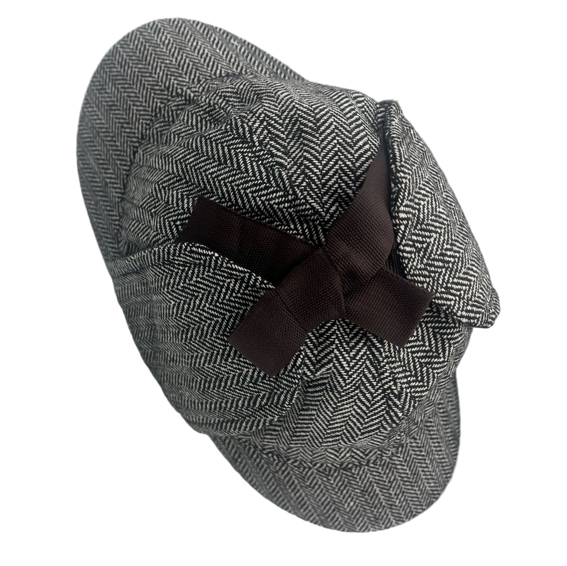 Steampunkgear-Grey tweed Victorian deerstalker hat