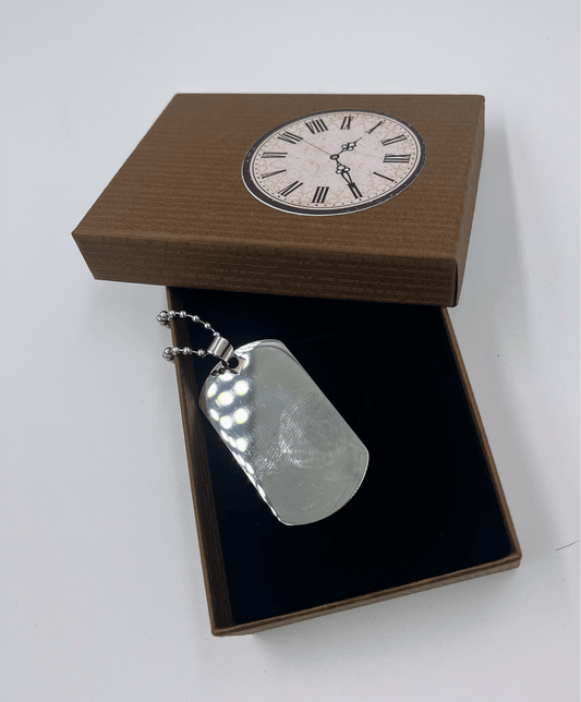 Stainless Steel Military Dog Tag - Steampunkgearsa