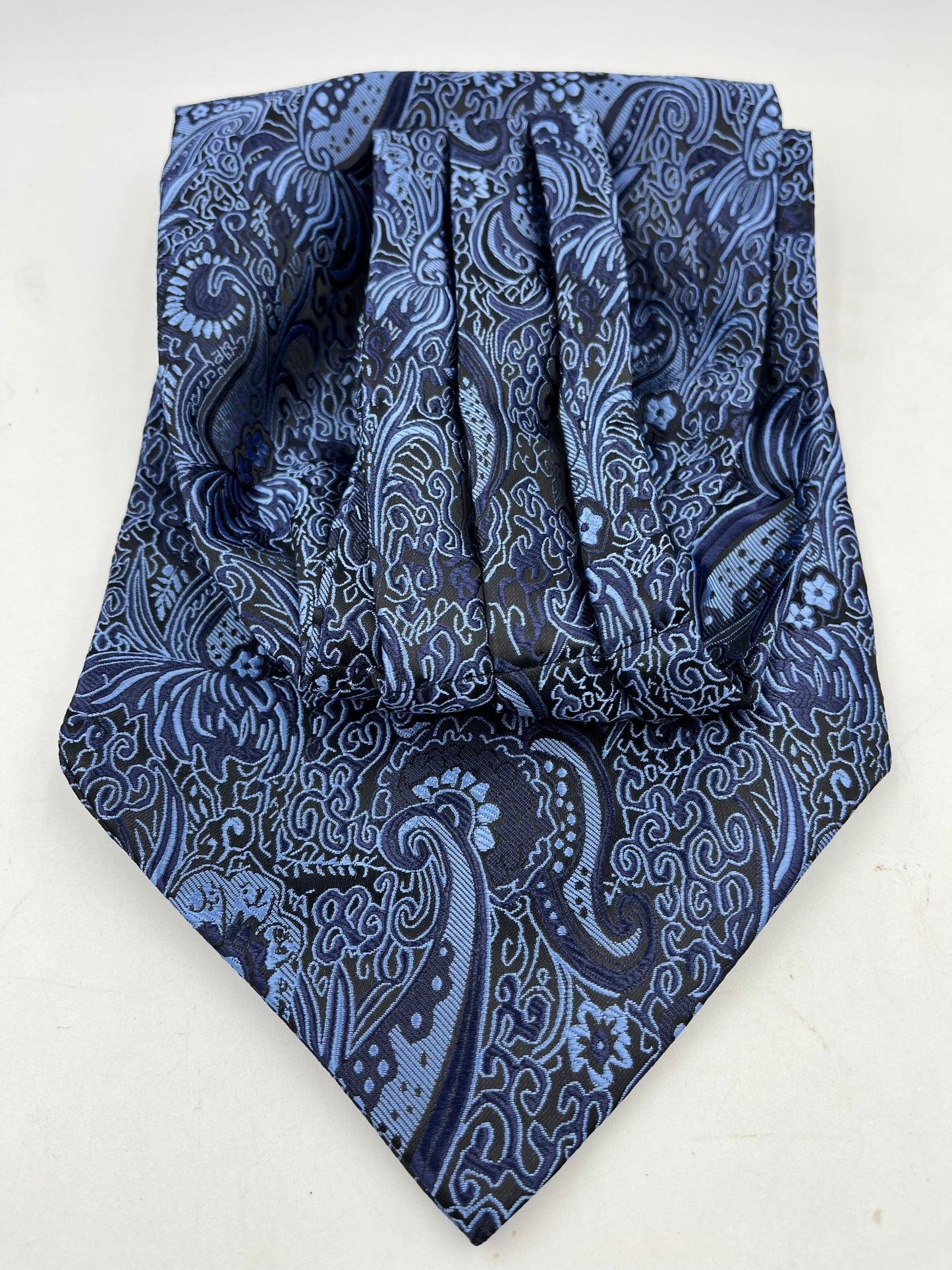 Steampunk Blue-Black Paisley Cravat