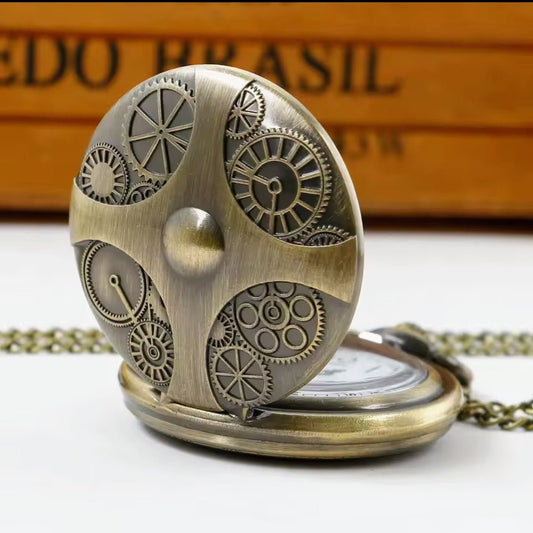 Steampunk Bronze Gear pocket watch