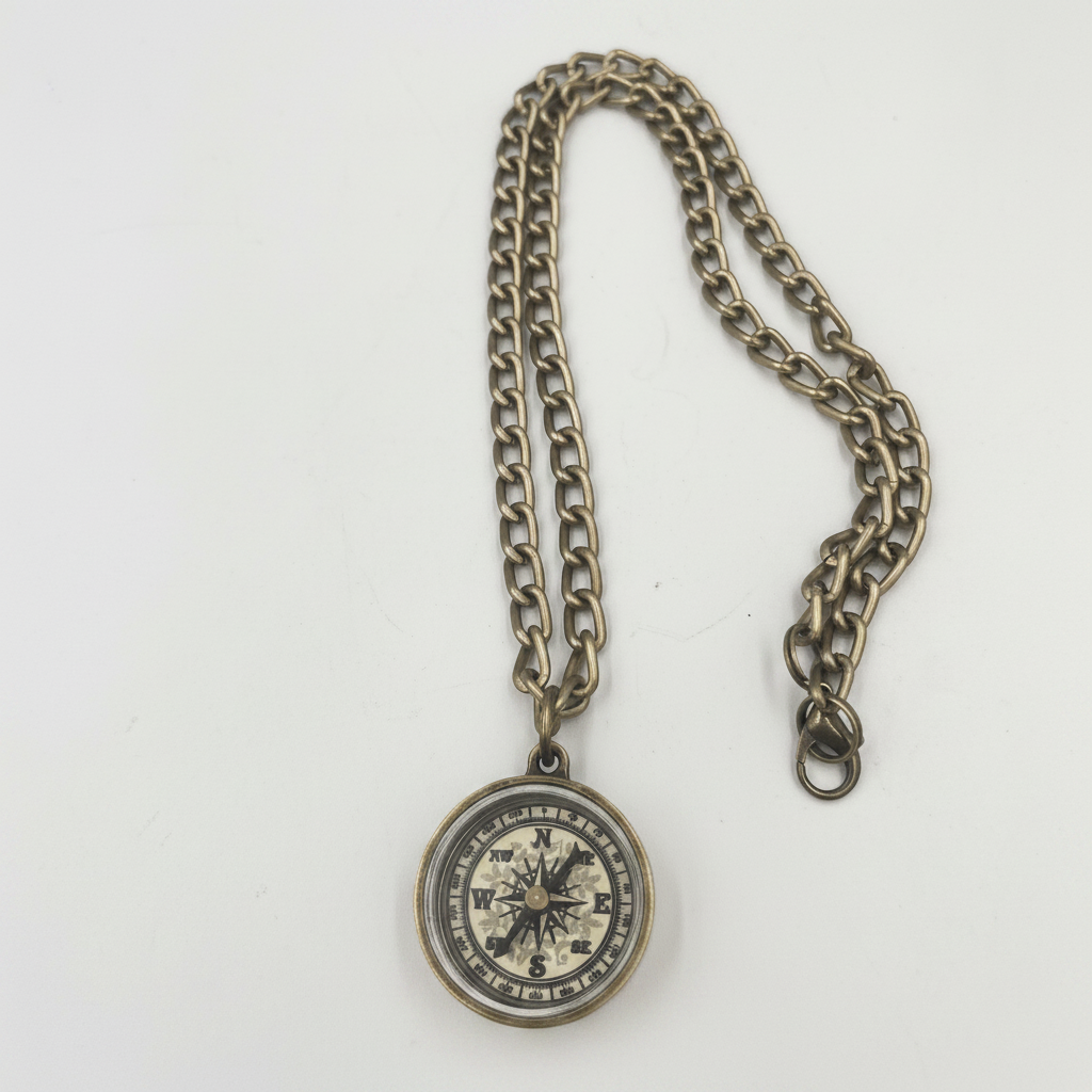 Unique mini Steampunk style  compass with chain-SteampunkgearSA