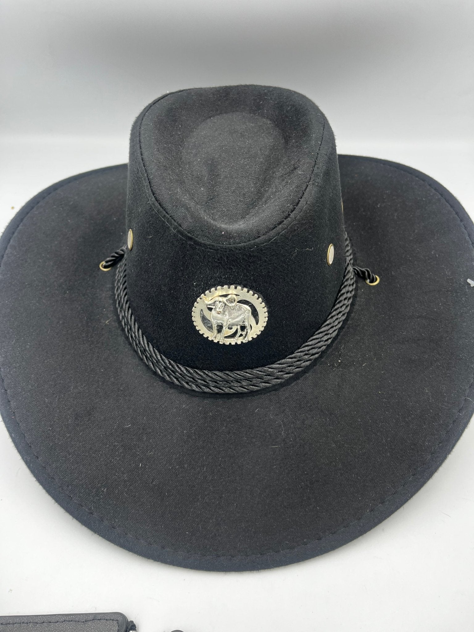 Steampunk cowboy hat with badge-Steampunkgearsa