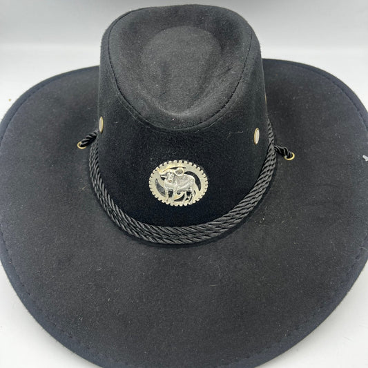 Steampunk cowboy hat with badge-Steampunkgearsa
