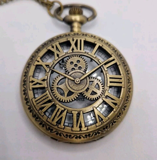 Steampunk gear design  Bronze Pocketwatch
