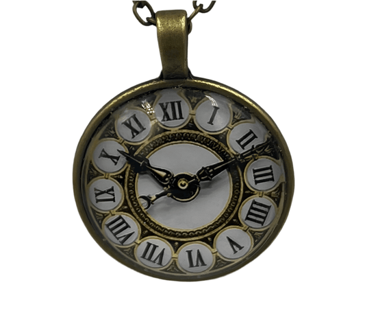 Steampunk Glass Timepiece Pendant - Steampunkgearsa