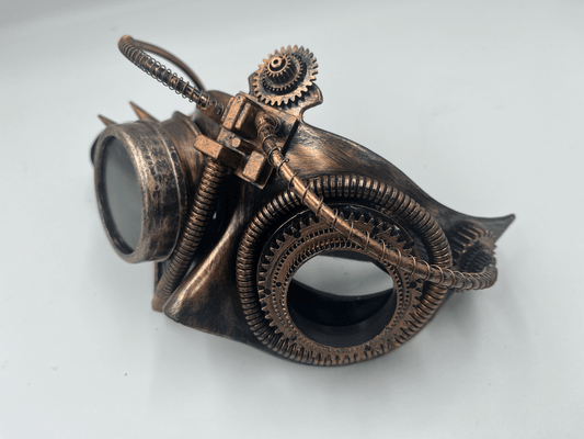 Steampunk Goggles And Mask Combo, Copper Style - Steampunkgearsa