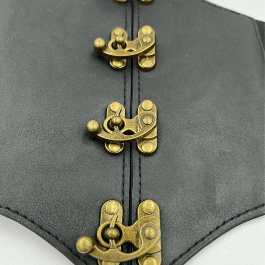 Steampunk Ladies Black Waist Corset Larger - Steampunkgearsa