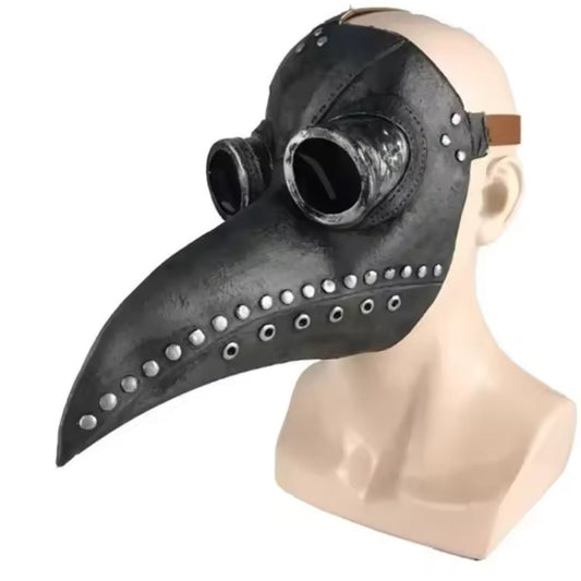 Steampunk plague doctor latex mask for Halloween and Cosplay