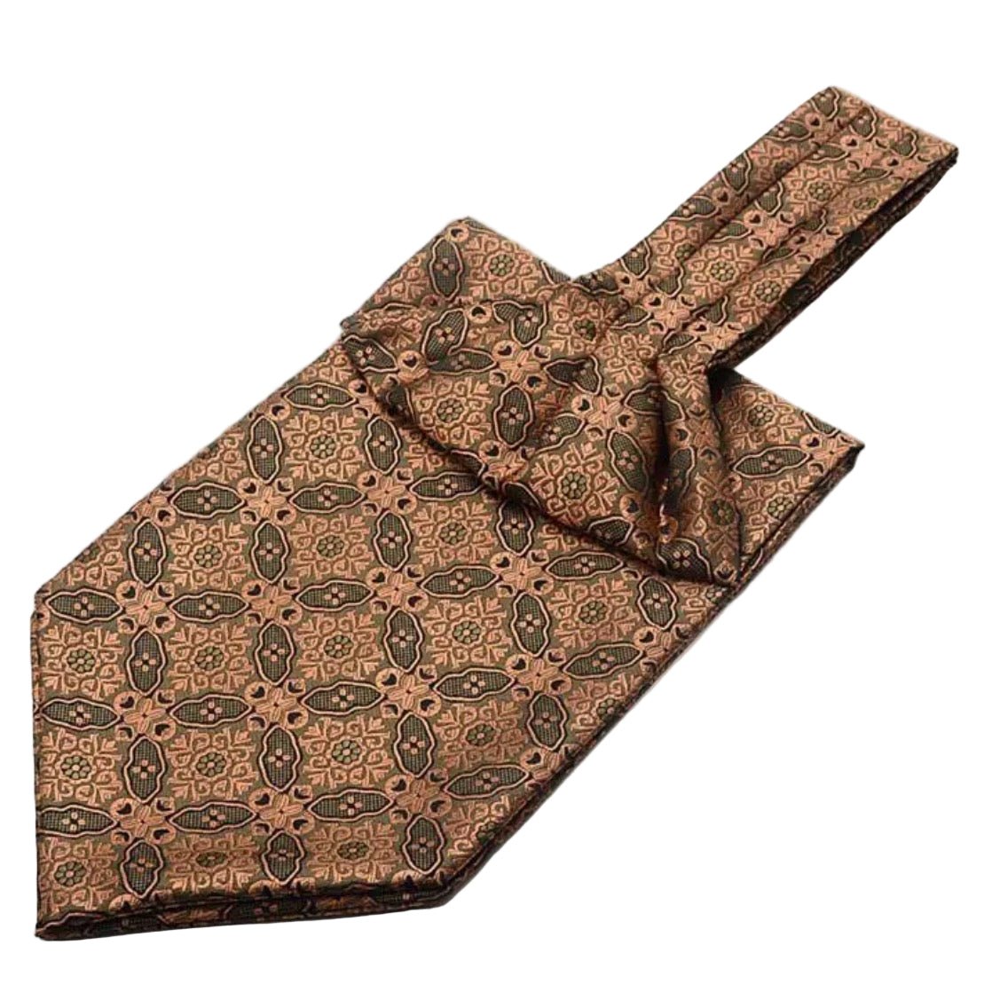 Steampunk premium rusty bronze  patterned cravat Ascot tie