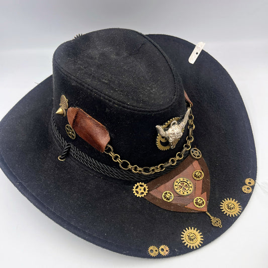 Steampunk Cowboy hat with charms