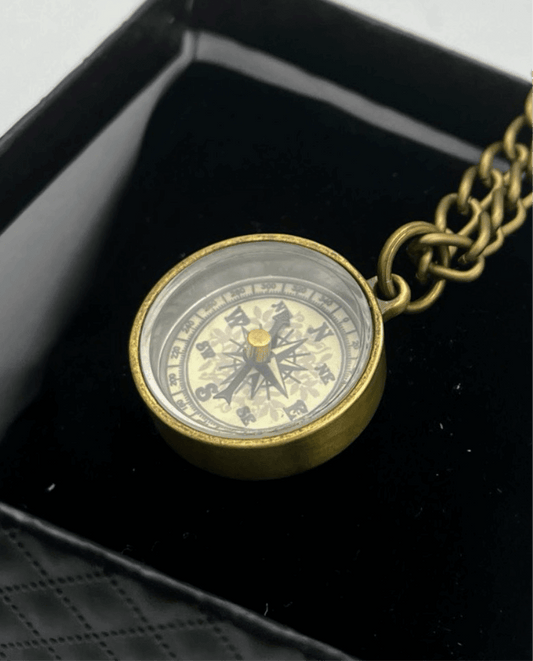 Steampunk Vintage Compass With Chain - Steampunkgearsa