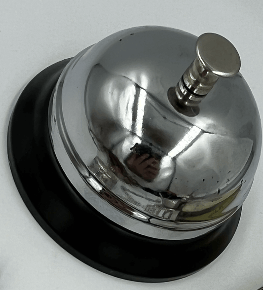 Vintage Silver Stainless Steel Hotel Bell - Steampunkgearsa