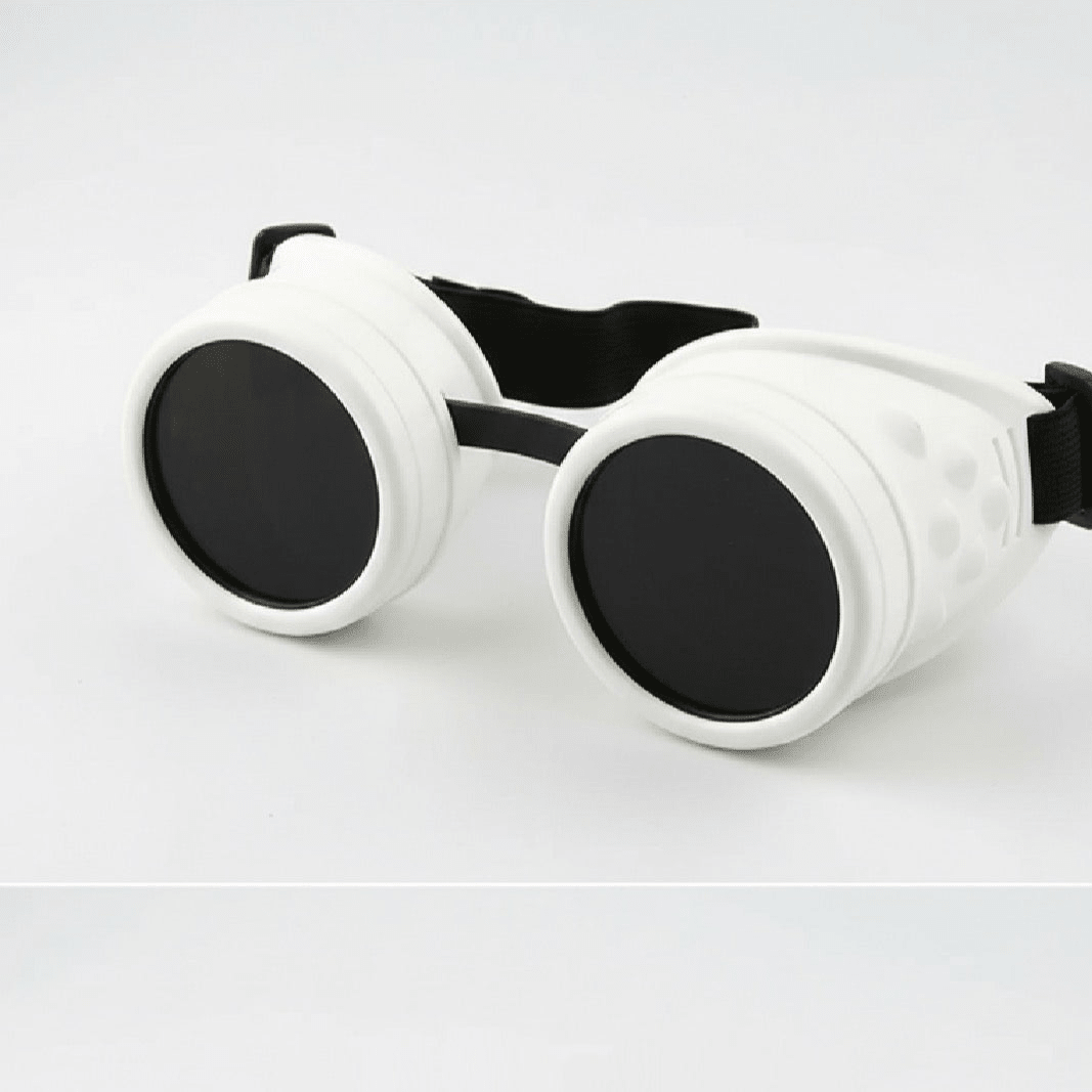 white Steampunk and Cyberpunk Goggles for cosplay-Steampunkgearsa