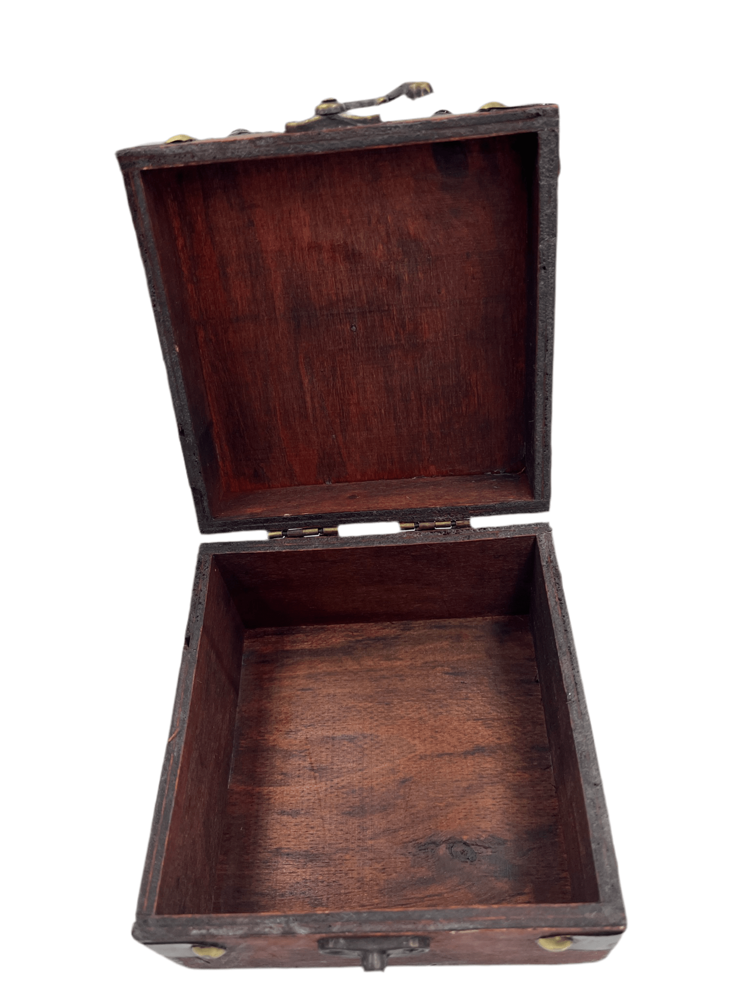 Wooden Jewellery Box With brass Coloured Steampunk Cogs - Steampunkgearsa